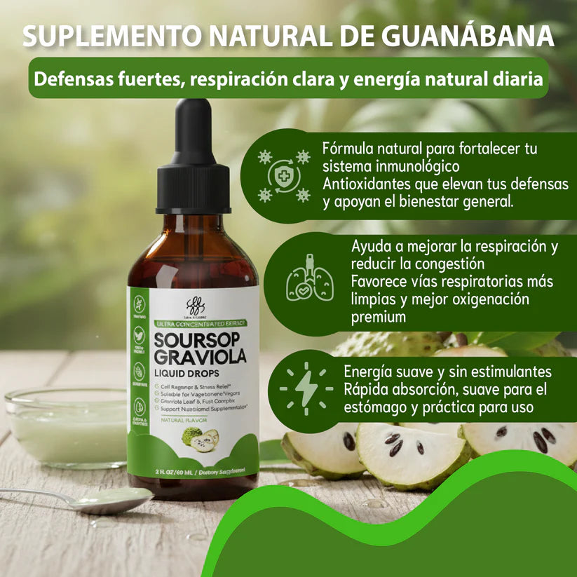 Extracto de Guanábana Orgánico 100% Puro – Apoyo inmunológico, respiratorio y bienestar general | Nature Sours