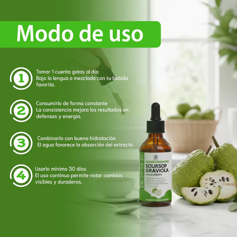 Extracto de Guanábana Orgánico 100% Puro – Apoyo inmunológico, respiratorio y bienestar general | Nature Sours